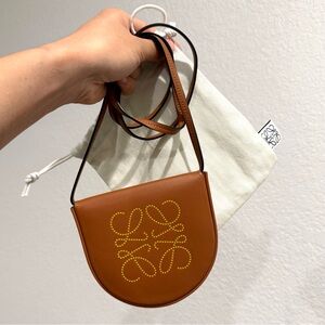 •••SOLD•••Unused Loewe Heel Anagram Leather Crossbody Small Bag AUTHENTIC